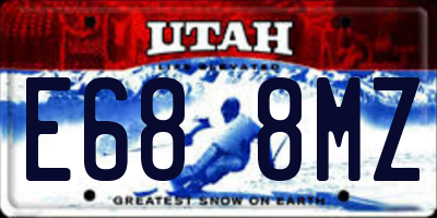 UT license plate E688MZ