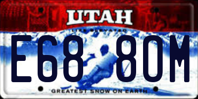 UT license plate E688OM