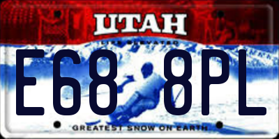 UT license plate E688PL