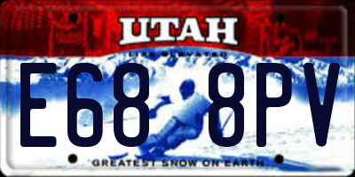 UT license plate E688PV
