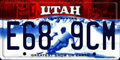 UT license plate E689CM