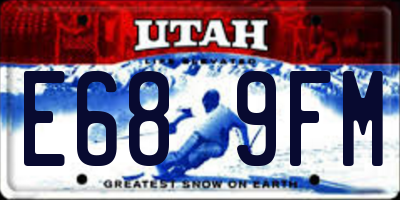 UT license plate E689FM