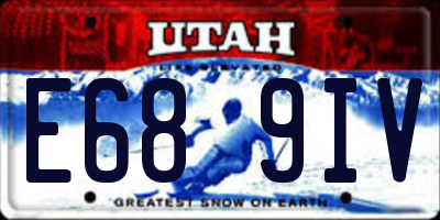 UT license plate E689IV