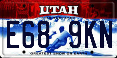 UT license plate E689KN