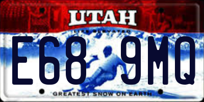 UT license plate E689MQ