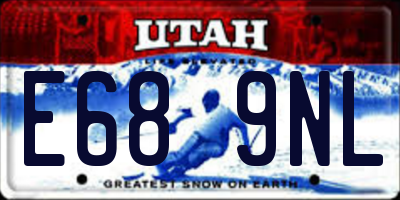 UT license plate E689NL