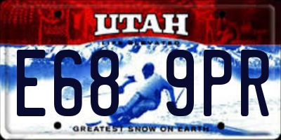 UT license plate E689PR