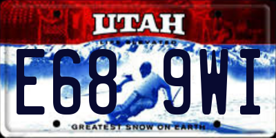 UT license plate E689WI