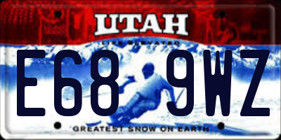 UT license plate E689WZ