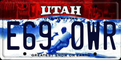 UT license plate E690WR