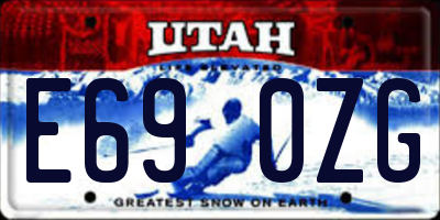 UT license plate E690ZG
