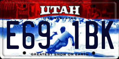 UT license plate E691BK