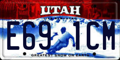 UT license plate E691CM