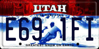 UT license plate E691FI