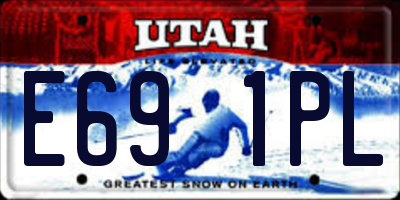 UT license plate E691PL