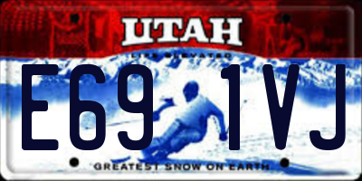 UT license plate E691VJ