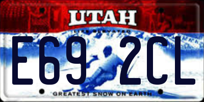 UT license plate E692CL
