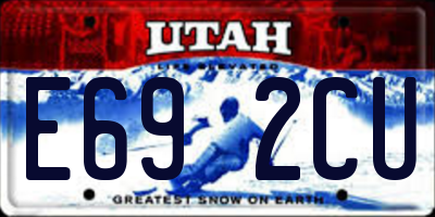 UT license plate E692CU