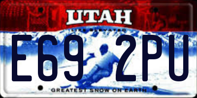 UT license plate E692PU