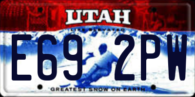UT license plate E692PW