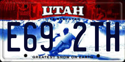 UT license plate E692TH