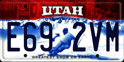 UT license plate E692VM