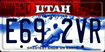 UT license plate E692VR