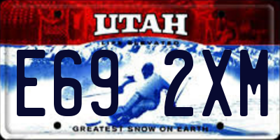 UT license plate E692XM