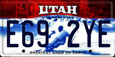 UT license plate E692YE