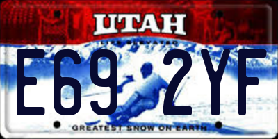 UT license plate E692YF