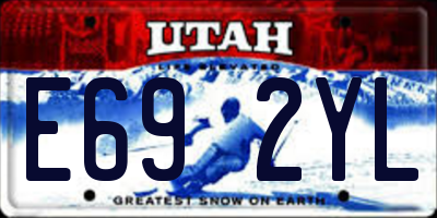 UT license plate E692YL