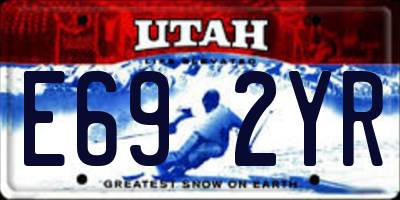 UT license plate E692YR