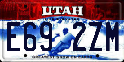 UT license plate E692ZM