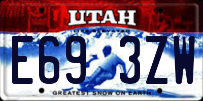UT license plate E693ZW