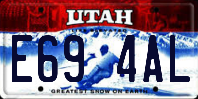 UT license plate E694AL
