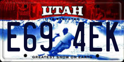 UT license plate E694EK
