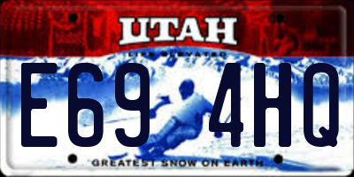 UT license plate E694HQ