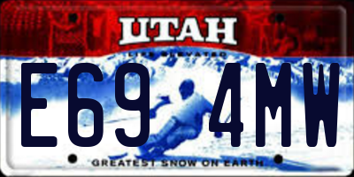 UT license plate E694MW