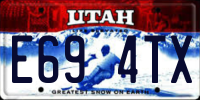 UT license plate E694TX