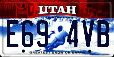 UT license plate E694VB