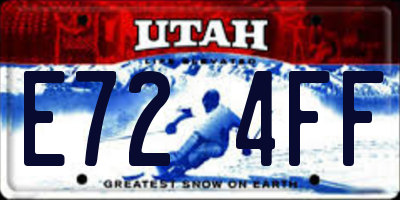 UT license plate E724FF