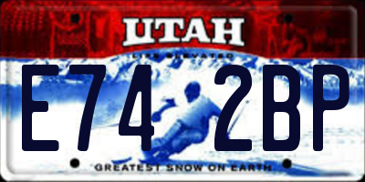UT license plate E742BP