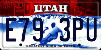 UT license plate E793PU