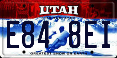 UT license plate E848EI