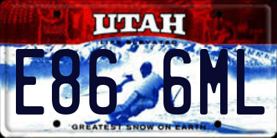 UT license plate E866ML
