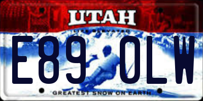 UT license plate E890LW
