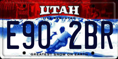 UT license plate E902BR