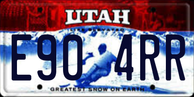 UT license plate E904RR