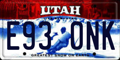 UT license plate E930NK
