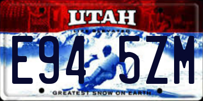 UT license plate E945ZM